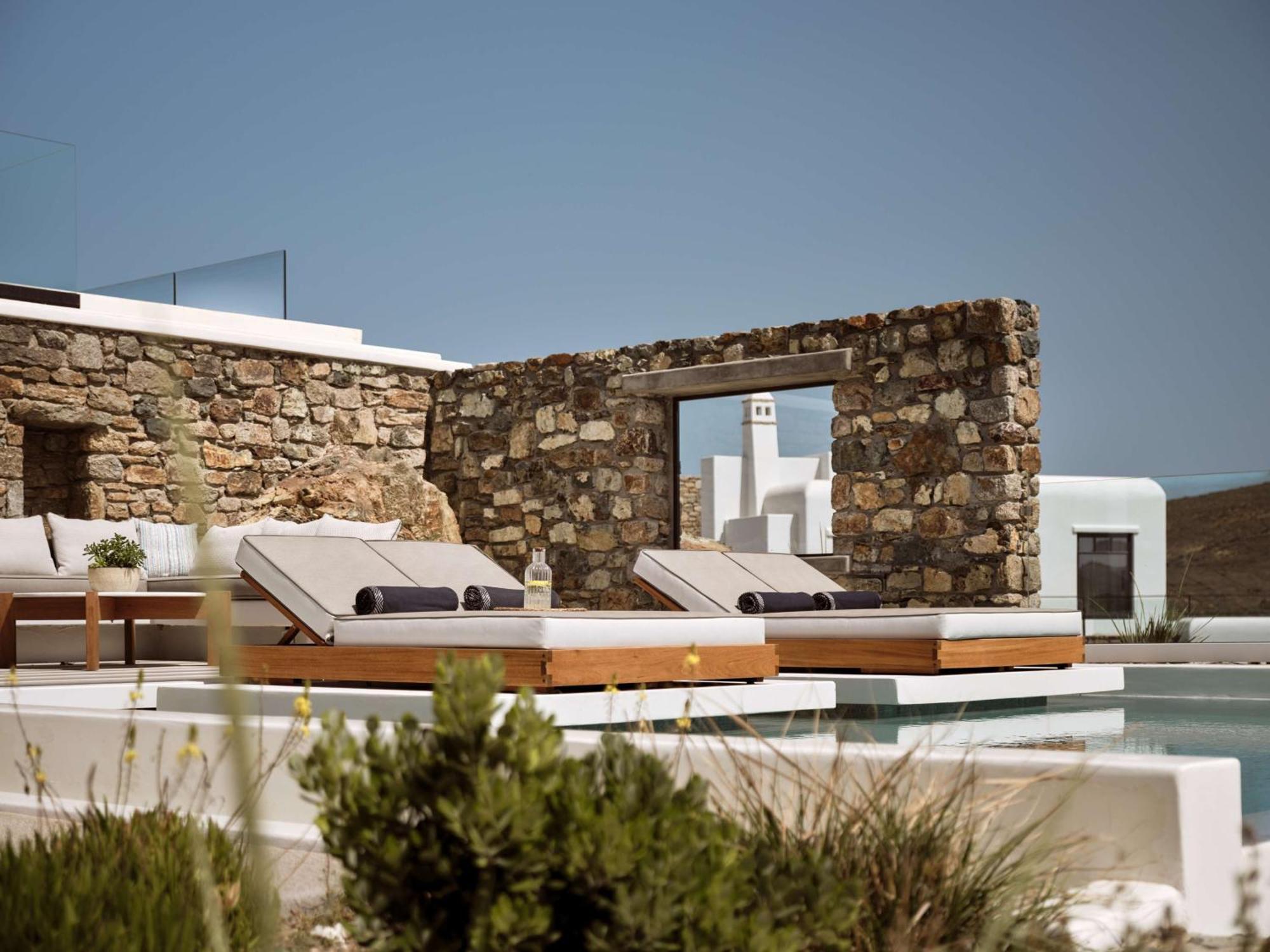 Semeli Coast Mykonos Curio Collection By Hilton Otel Merchia Beach Dış mekan fotoğraf